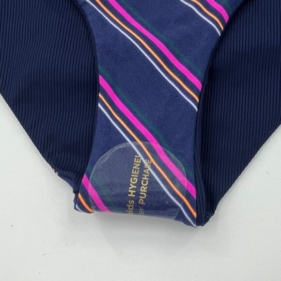 New Maaji Ink Blue Rib Dazzling 2 piece Bikini set 4 way reversable. -Size Small - Picture 4 of 11